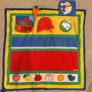 Vintage Playskool Colorful Interactive Baby Play Mat - Blue, Yellow, Red